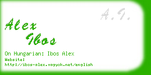 alex ibos business card